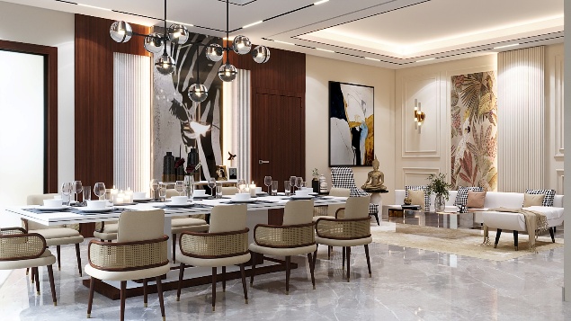 M3M Polo Suite — luxury dining room